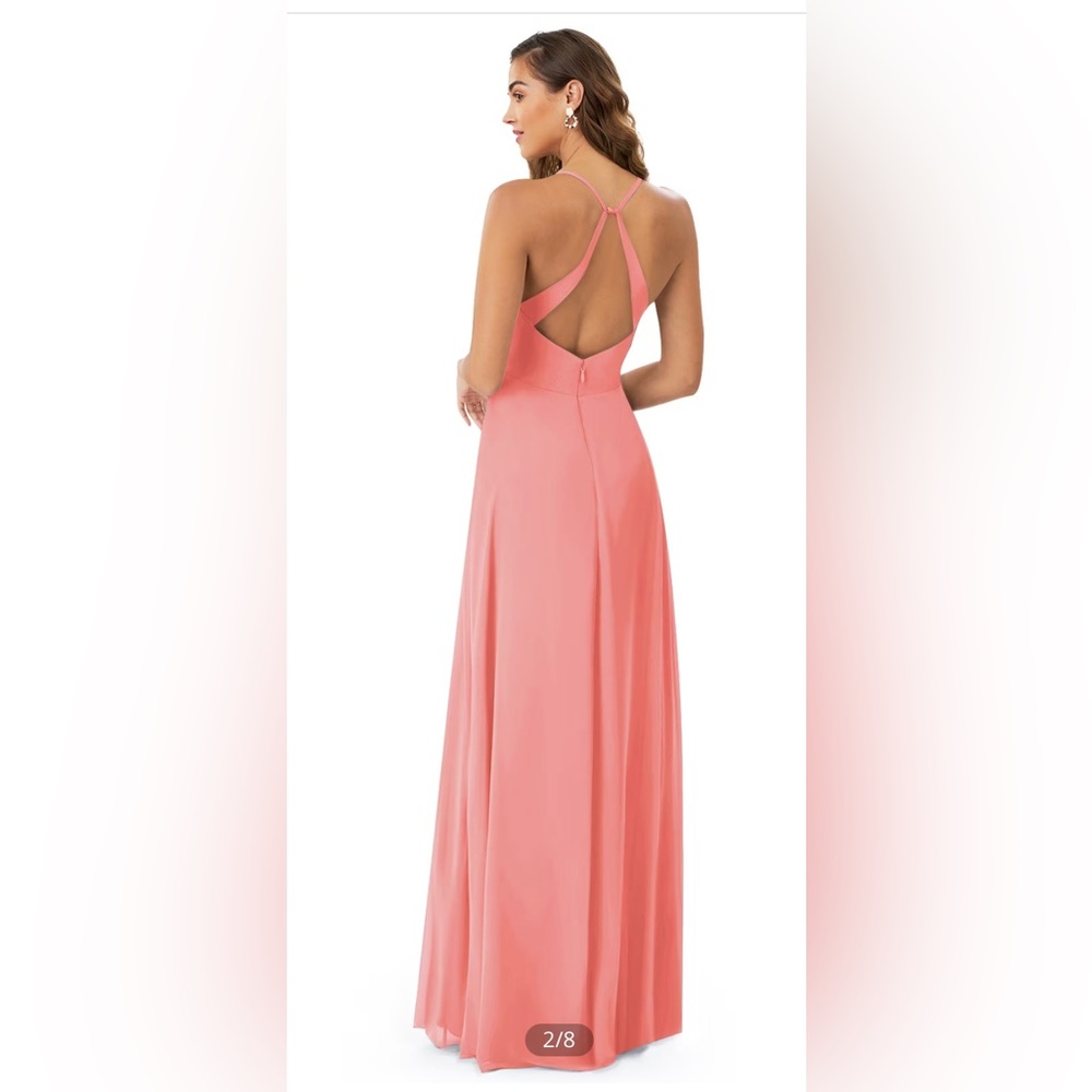 Azazie Coral Backless Dress - Picture 2 of 16